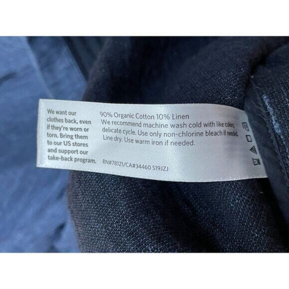 Eileen Fisher Women's 3X Blue Sweater Organic Cotton Linen Cardigan Open Front - Picture 3 of 9